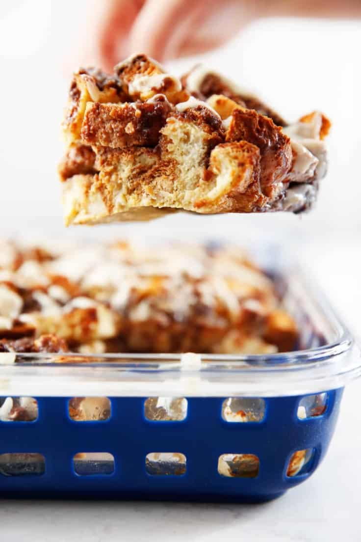 CINNAMON ROLL FRENCH TOAST CASSEROLE