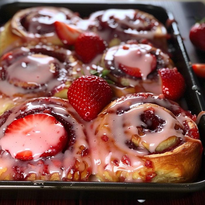 Strawberry Cinnamon Rolls