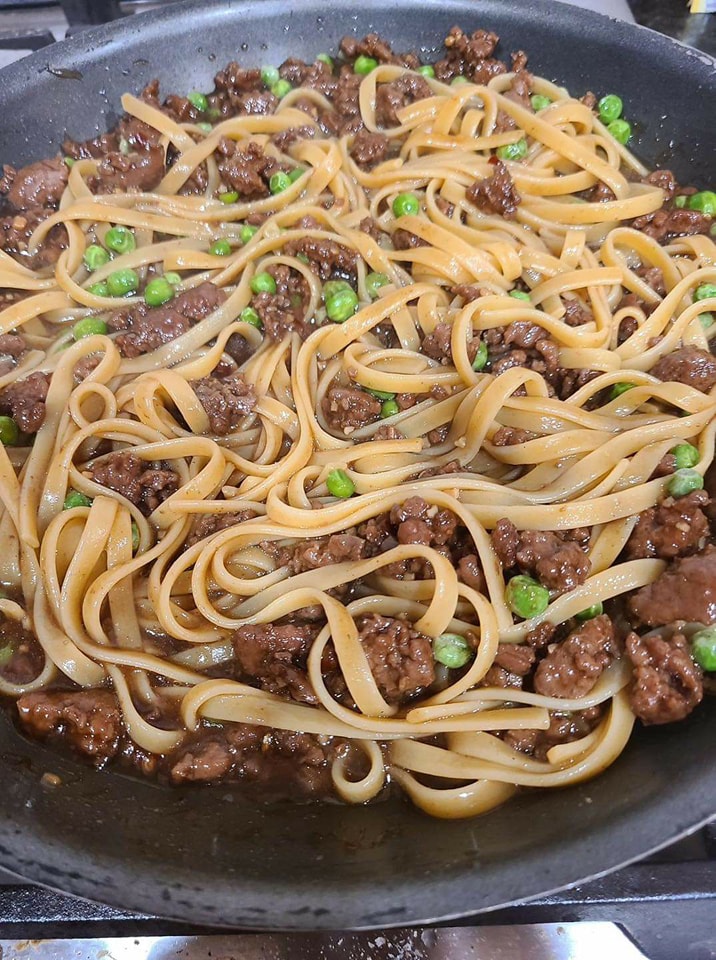 Mongolian Ground Beef Noodles