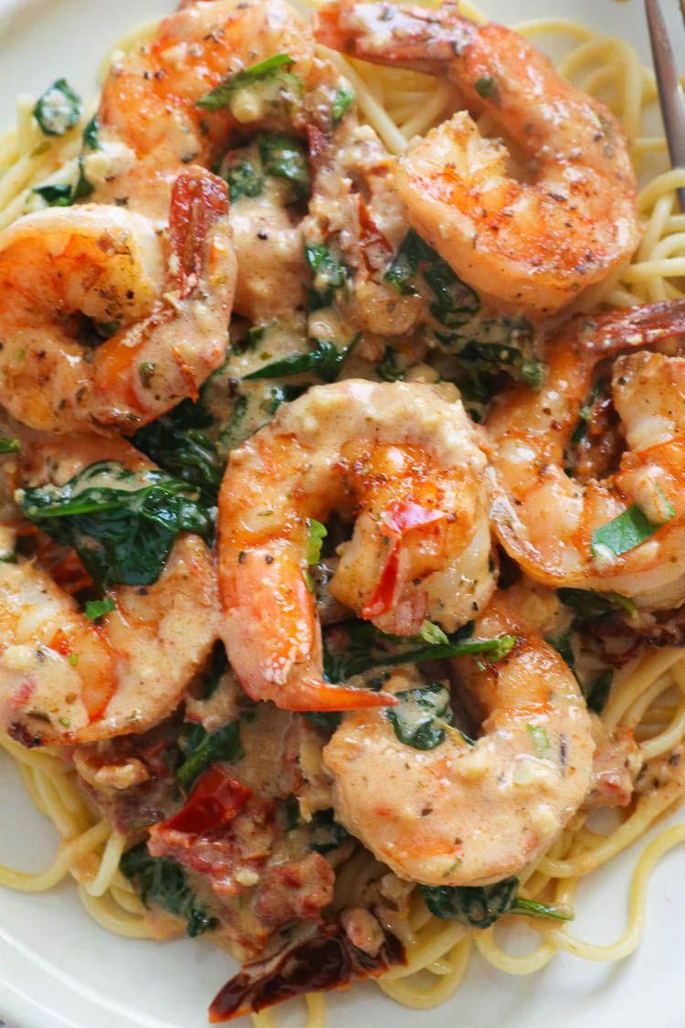 Creamy Garlic Butter Tuscan Shrimp