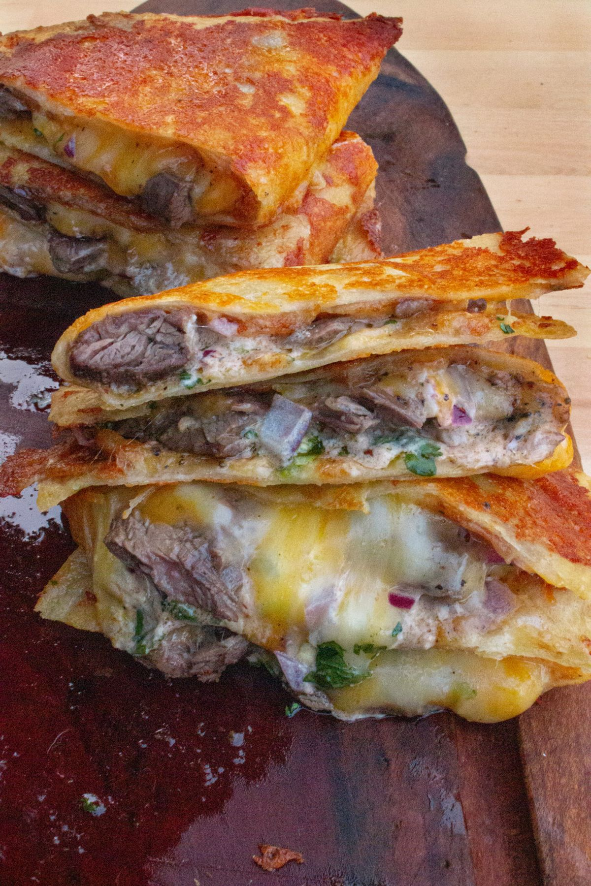 STEAK CHEESE STEAK QUESADILLAS