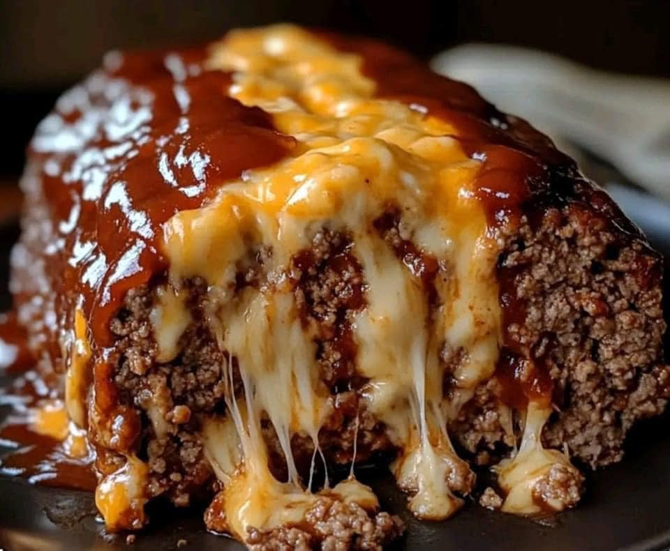 Cheese-Stuffed BBQ Meatloaf – the ultimate comfort food fix!