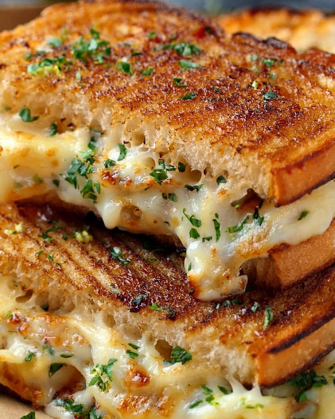 Cheesy Chicken Garlic Bread Sandwich 