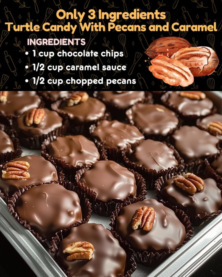 Only 3 Ingredients Turtle Candy With Pecans and Caramel