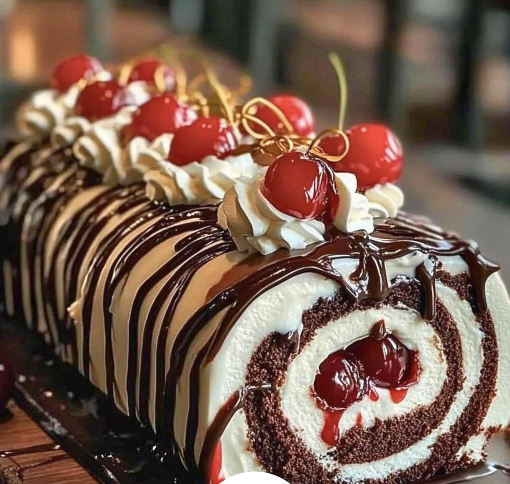 Black Forest Roll Cake