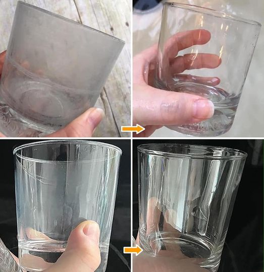 How to remove white patina from glasses and make them shine again