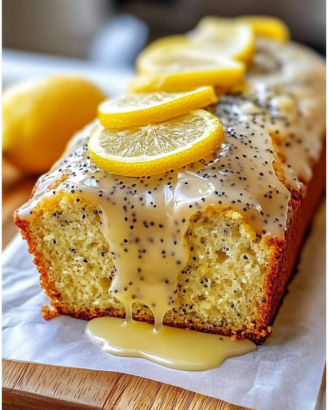 Lemon Poppy Seed Loaf with a Lemon Glaze