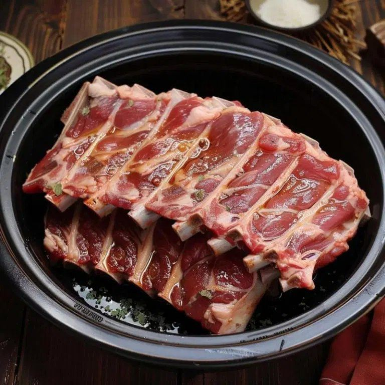 Slow Cooker Root Beef BBQ Pork Ribs