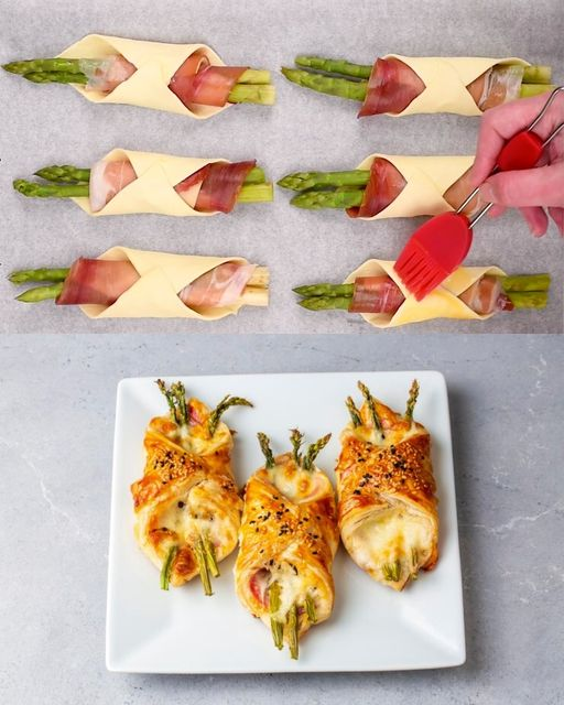 Puff pastry wrapped asparagus: fast and delicious!