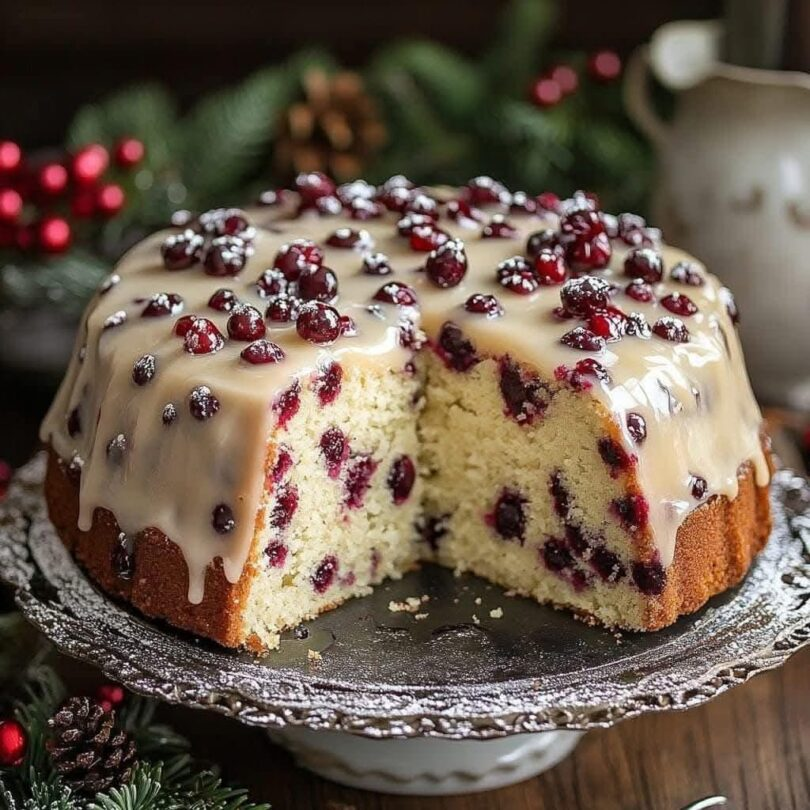 Christmas Cranberry Pound Cake