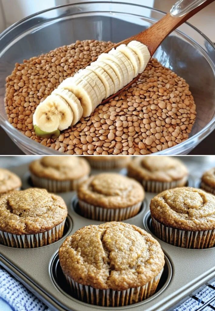 Lentil Banana Muffins