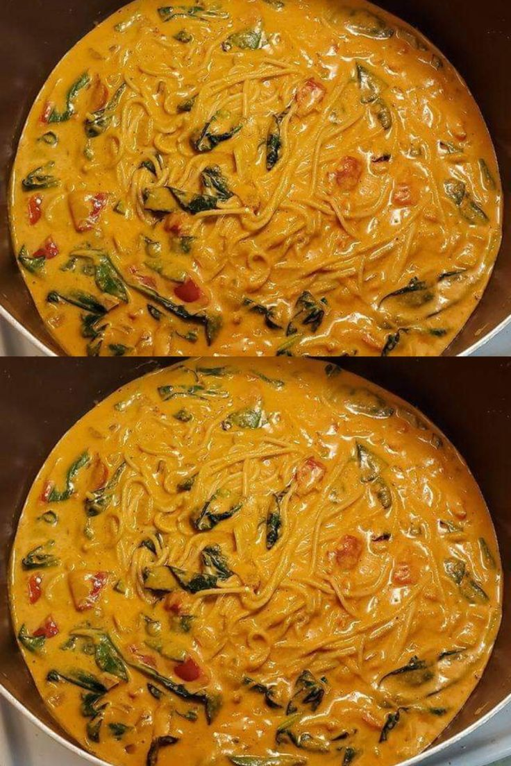 Creamy Spinach & Tomato Cajun Spaghetti