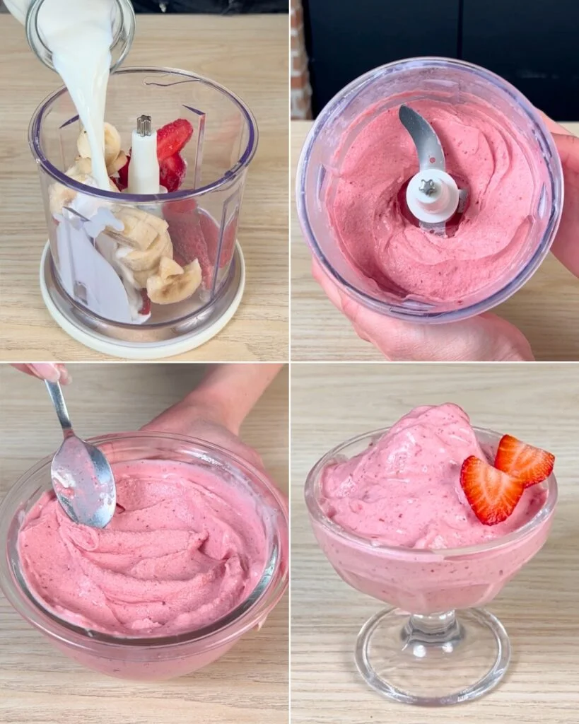 Vegan Strawberry Banana Ice Cream