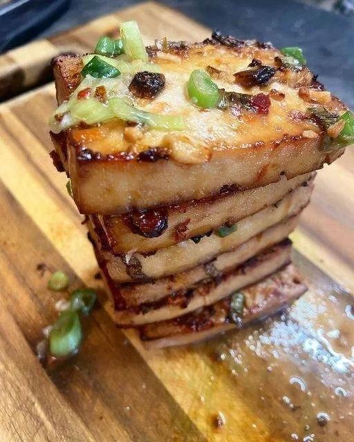 VEGAN MISO GARLIC BAKED TOFU