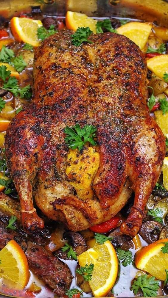 ‼️ROASTED DUCK IN WINE WITH POTATOES, PEPPERS AND MUSHROOMS‼️