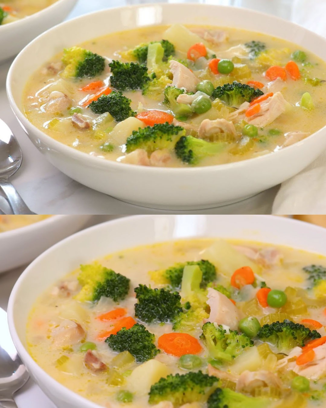 Creamy Chicken Soup with Vegetables