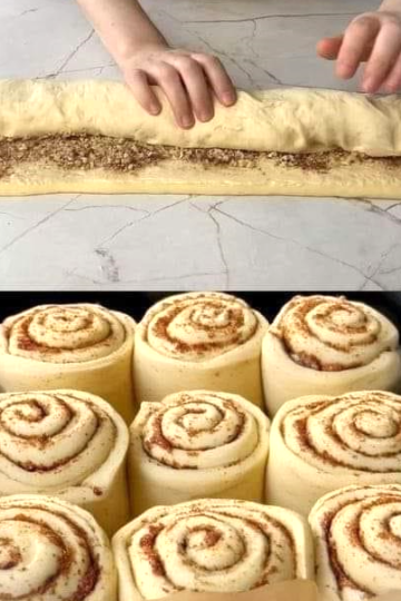 Soft and Fluffy Cinnamon-Walnut Rolls with Cream Cheese Frosting