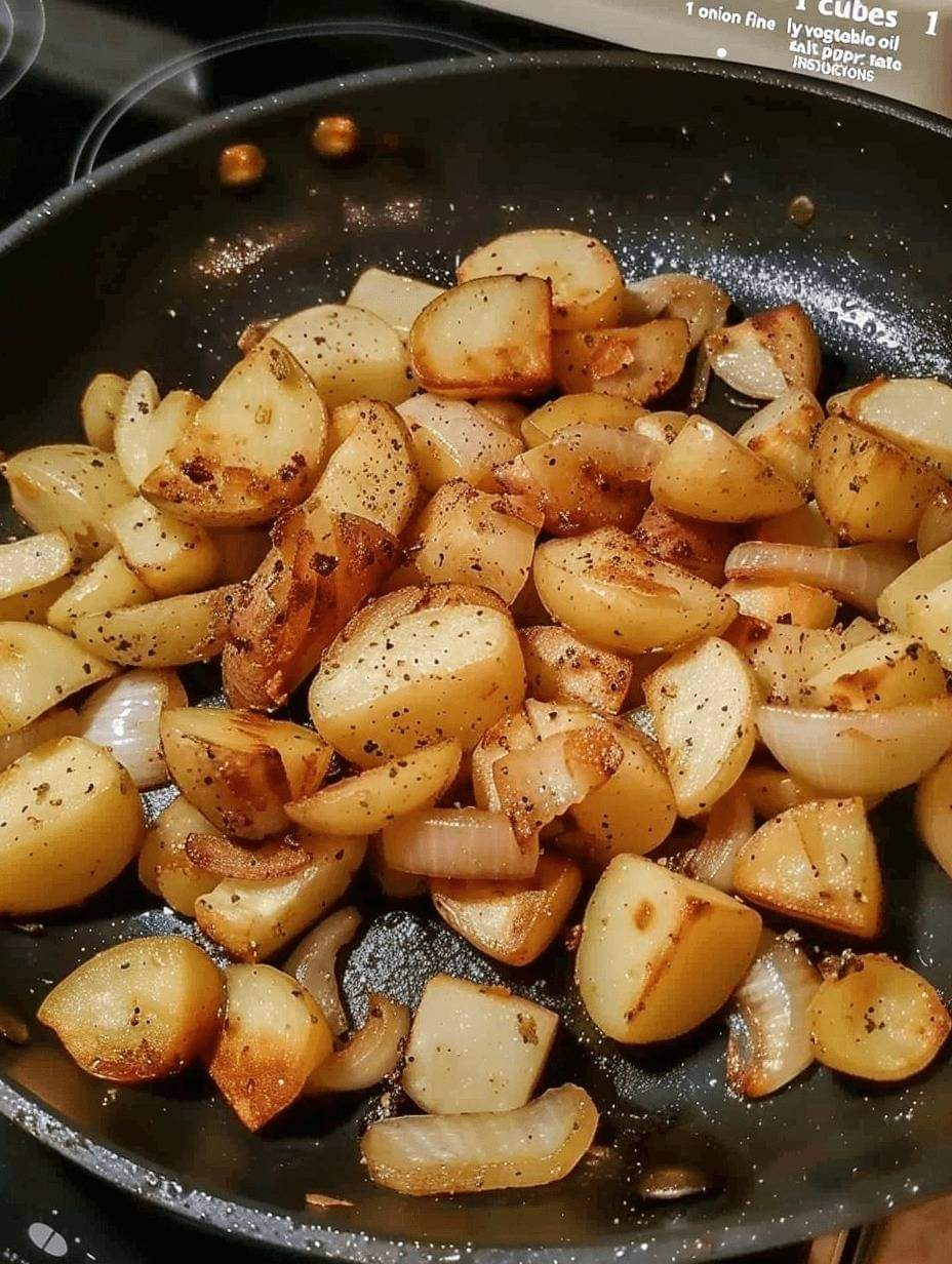 Fried potatoes and onions