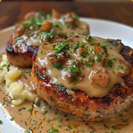 Pork Schnitzel with Dijon Gravy