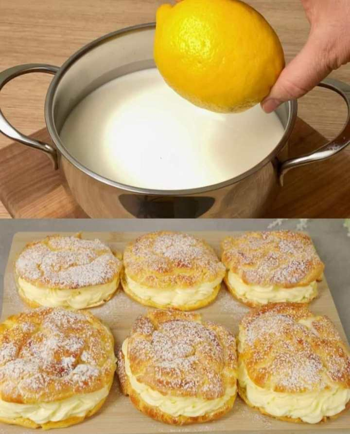 Lemon Cream Puffs with Mascarpone Filling