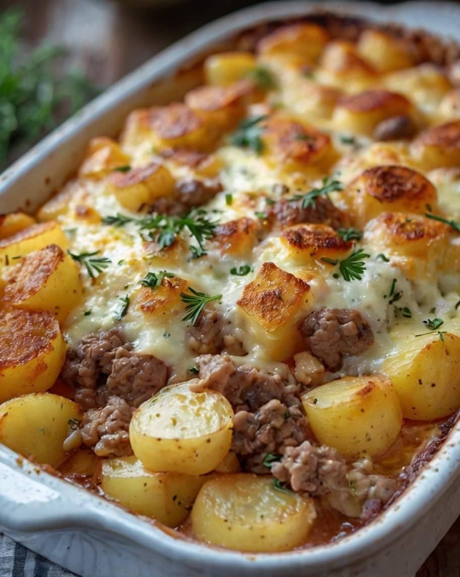 Easy Hamburger Potato Casserole Recipe