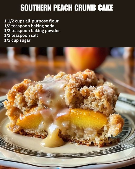 Southern Peach Crumb Cake Recipe