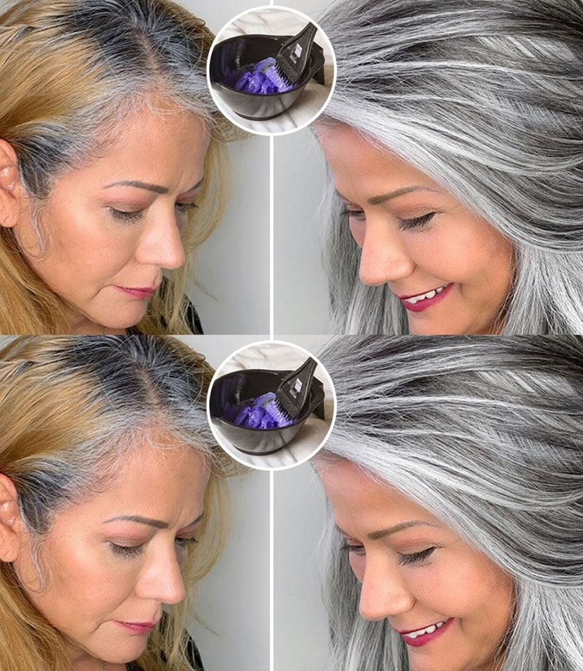 Anti-yellow shampoo for gray hair: 2 ingredients are enough to make it uniform