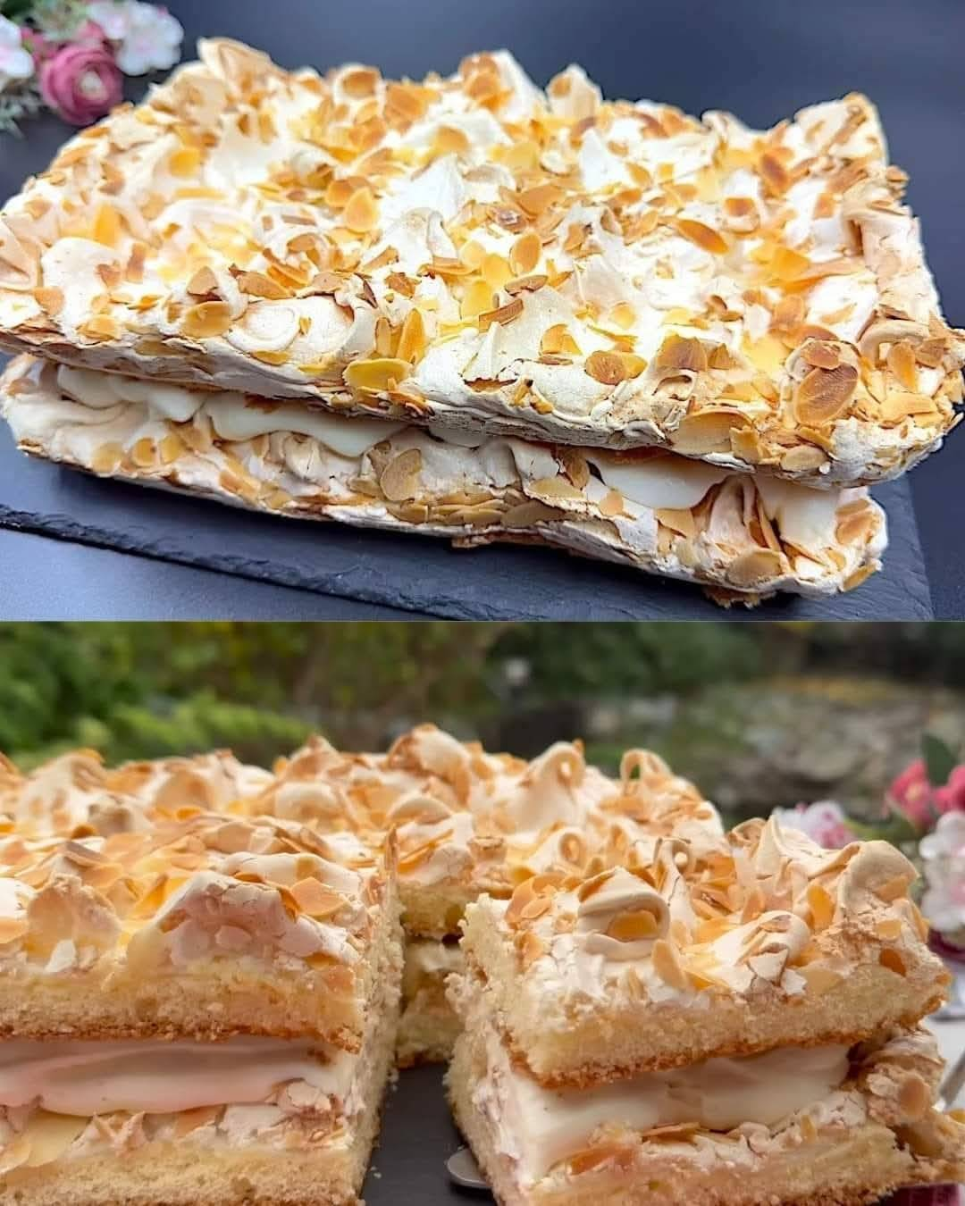 Heavenly Norwegian Almond Cream Cake