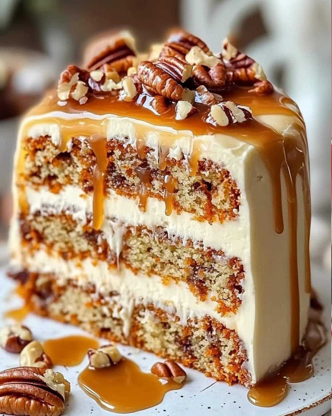 Caramel Pecan Carrot Heaven Cake