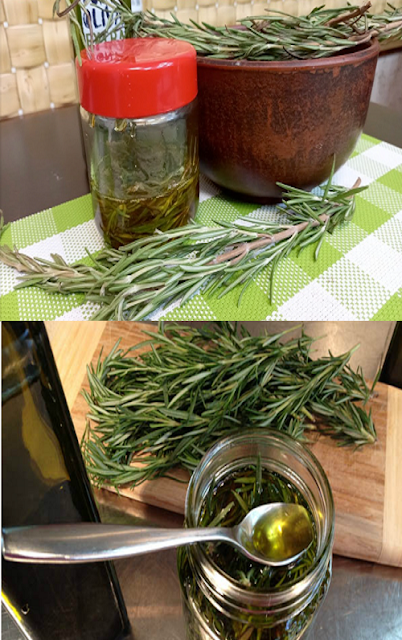 Put some rosemary and oil in a glass – you’ll want to make this every night…