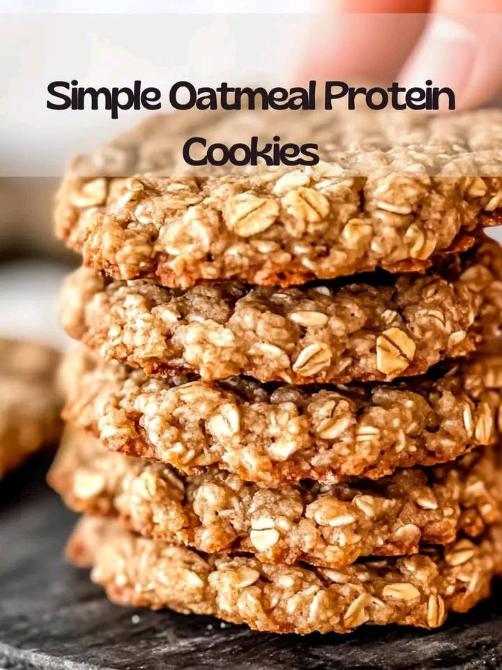 Simple Oatmeal Protein Cookies