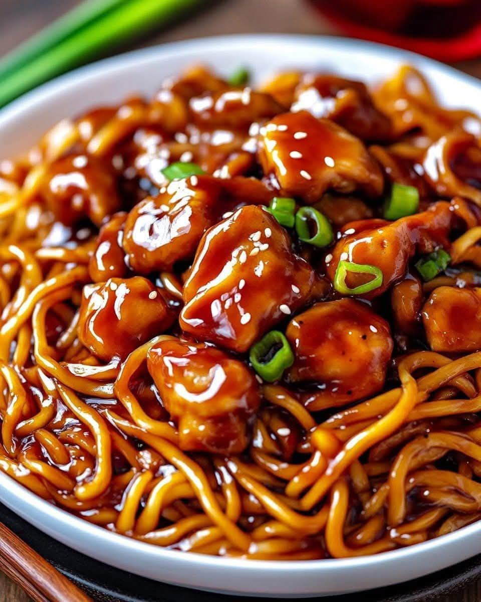 Glazed Chicken Teriyaki Noodles