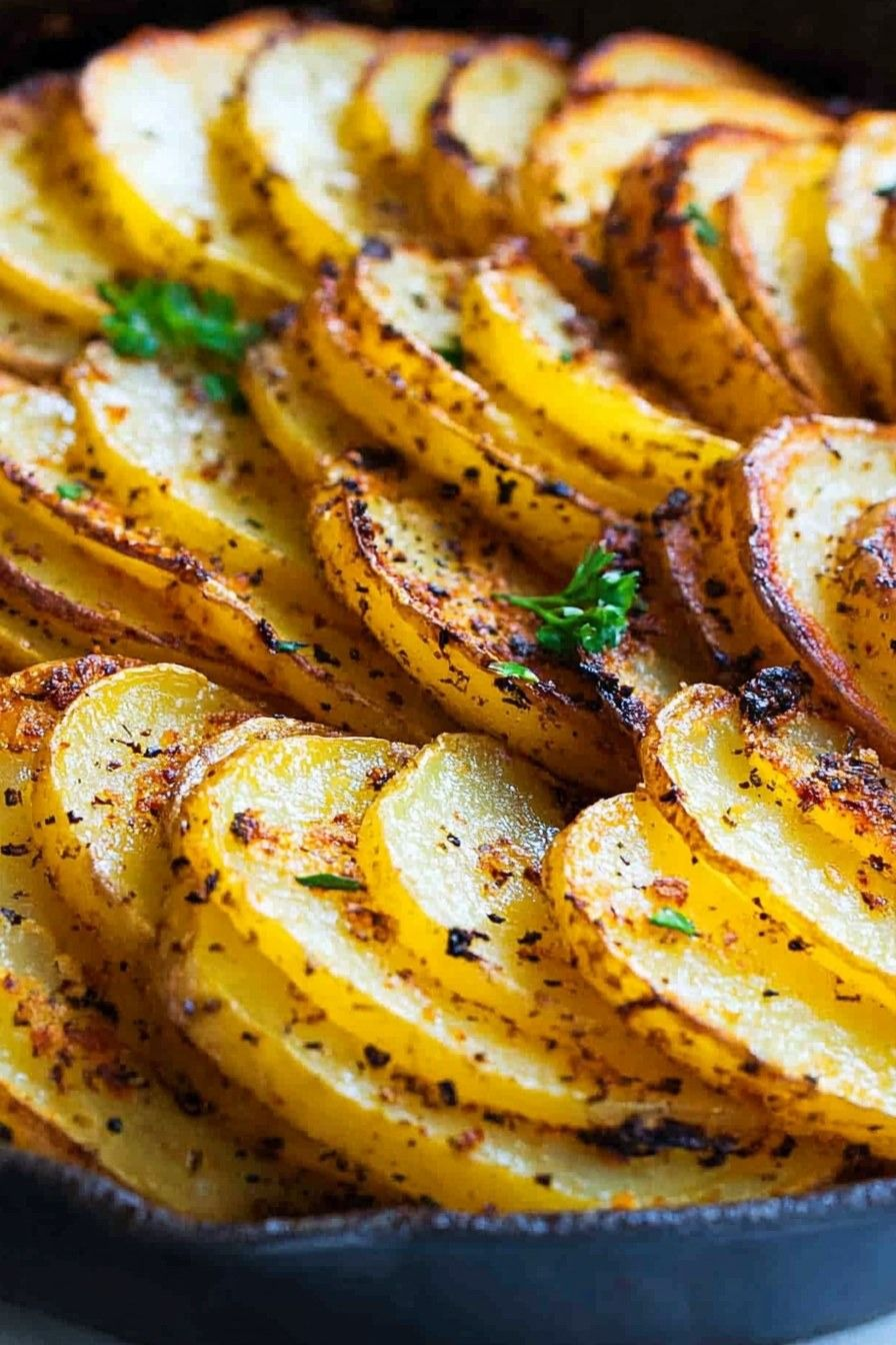 Perfectly Crispy Sliced Baked Potatoes Recipe