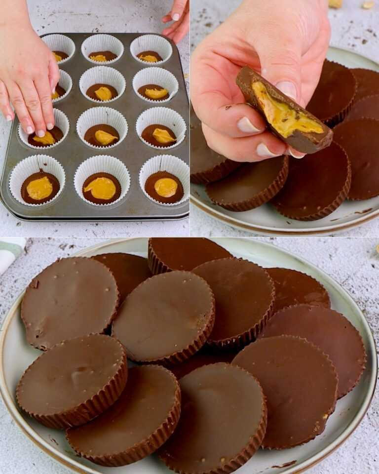 Chocolate Peanut Butter Cups: Delicious and ready with just 3 ingredients!