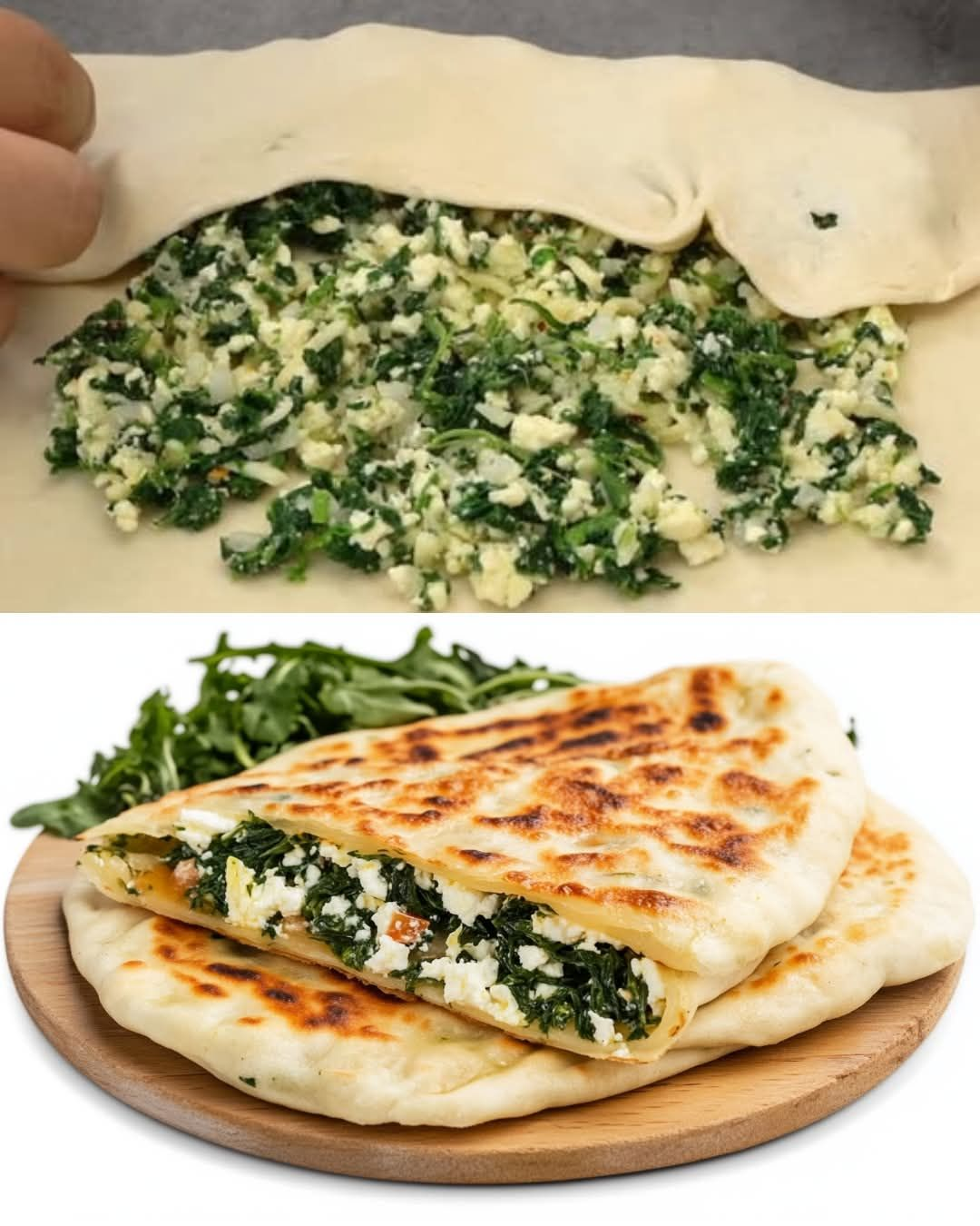 Spinach and Feta Gözleme